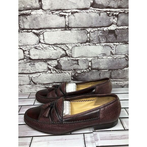 Moreschi Burgundy Leather Cap Toe Tassel Loafers Dress Shoes Men’s Sz 9M US/42EU main image 5
